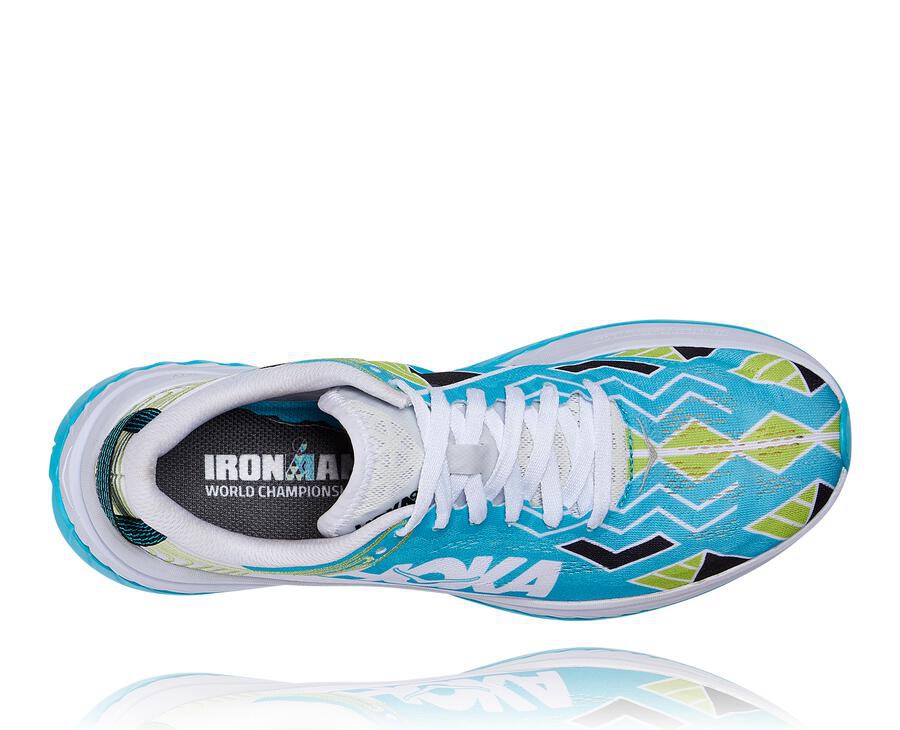 Hoka One One Koşu Ayakkabısı Erkek Mavi/Beyaz - Ironman Kona Carbon X - HI9042856